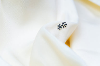 Tiny Dainty Snowflake Stud