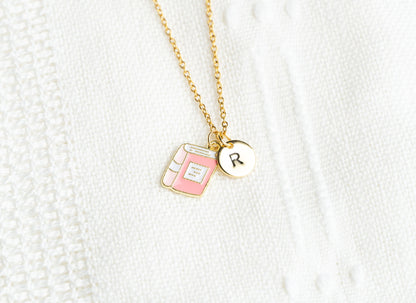 Cute Book Charm Necklace