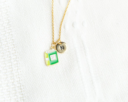 Cute Book Charm Necklace