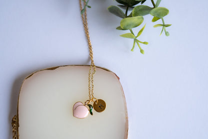 Pink Peach Fruit Necklaces