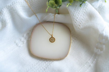 Dainty Gold Sun Necklace