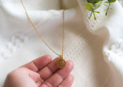 Dainty Gold Sun Necklace