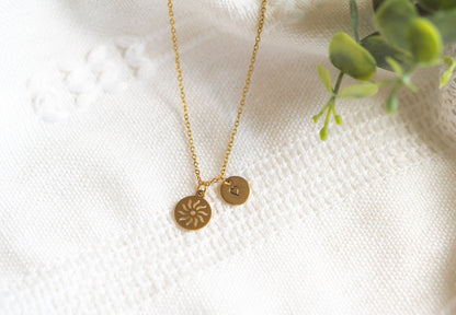 Dainty Gold Sun Necklace