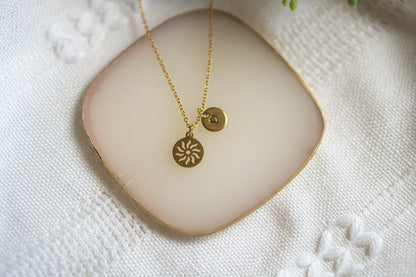 Dainty Gold Sun Necklace