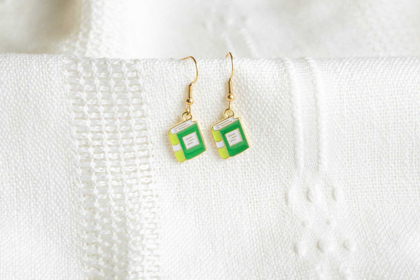 Cute Book Charm Earrings