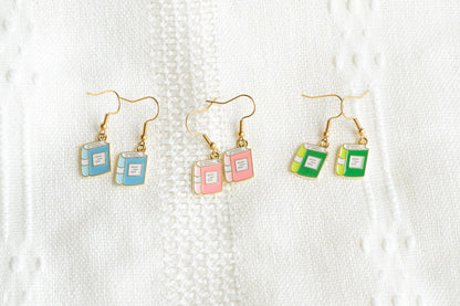 Cute Book Charm Earrings