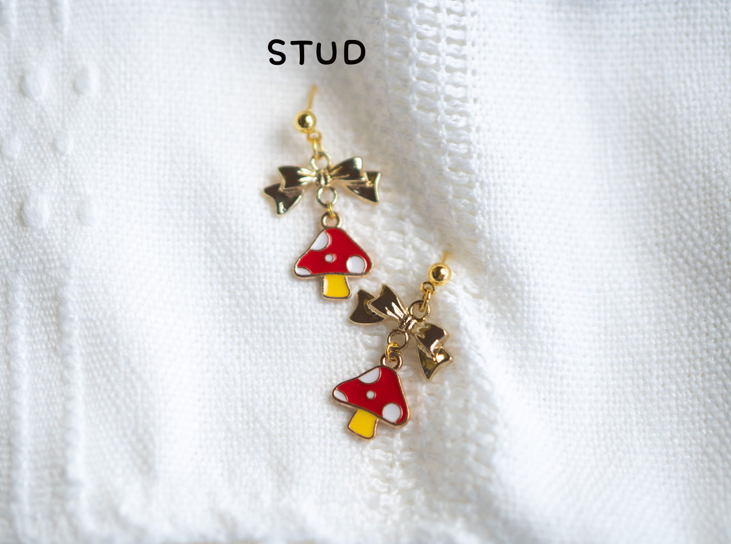 Red Mushroom Earrings