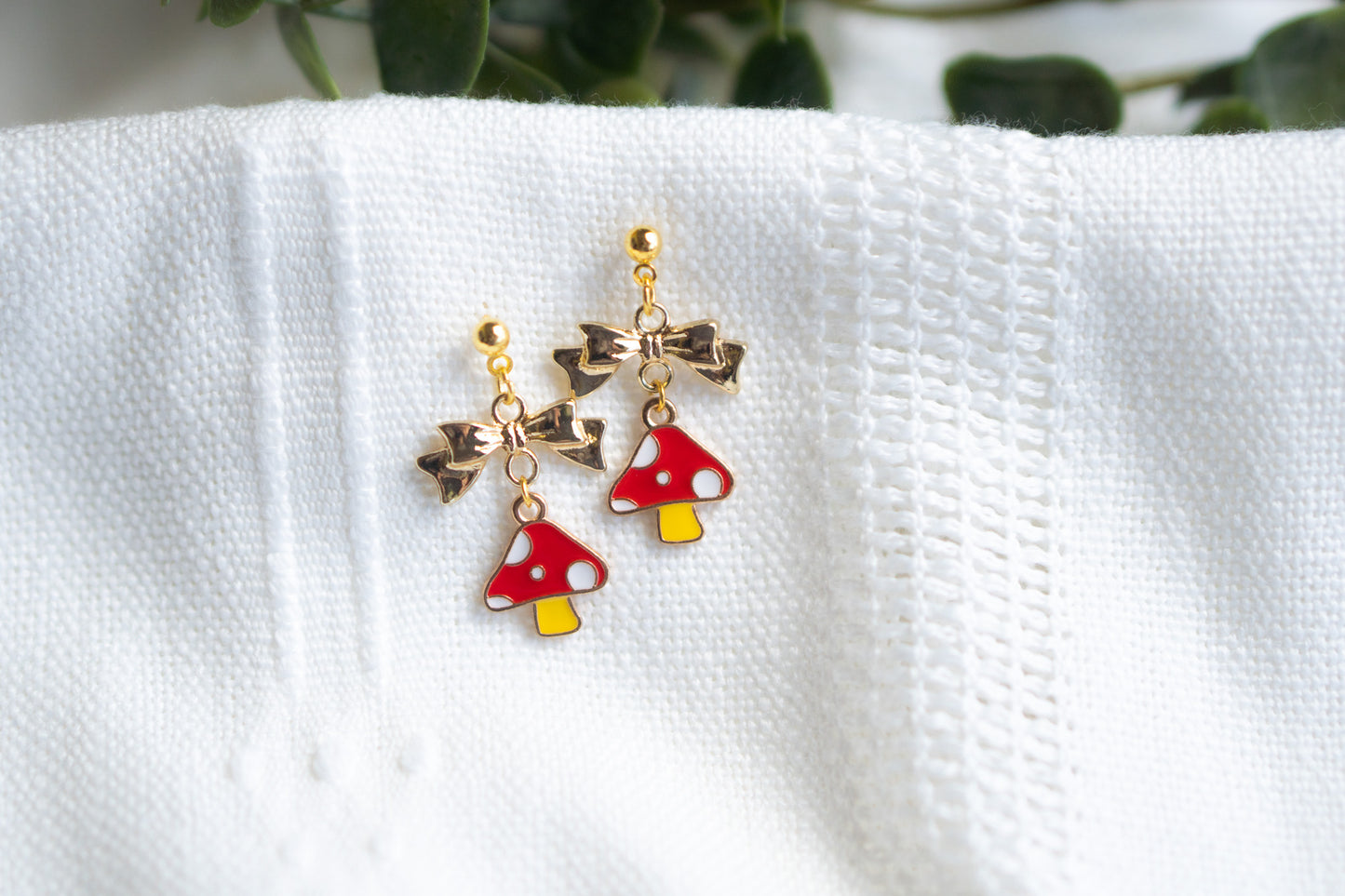 Red Mushroom Earrings