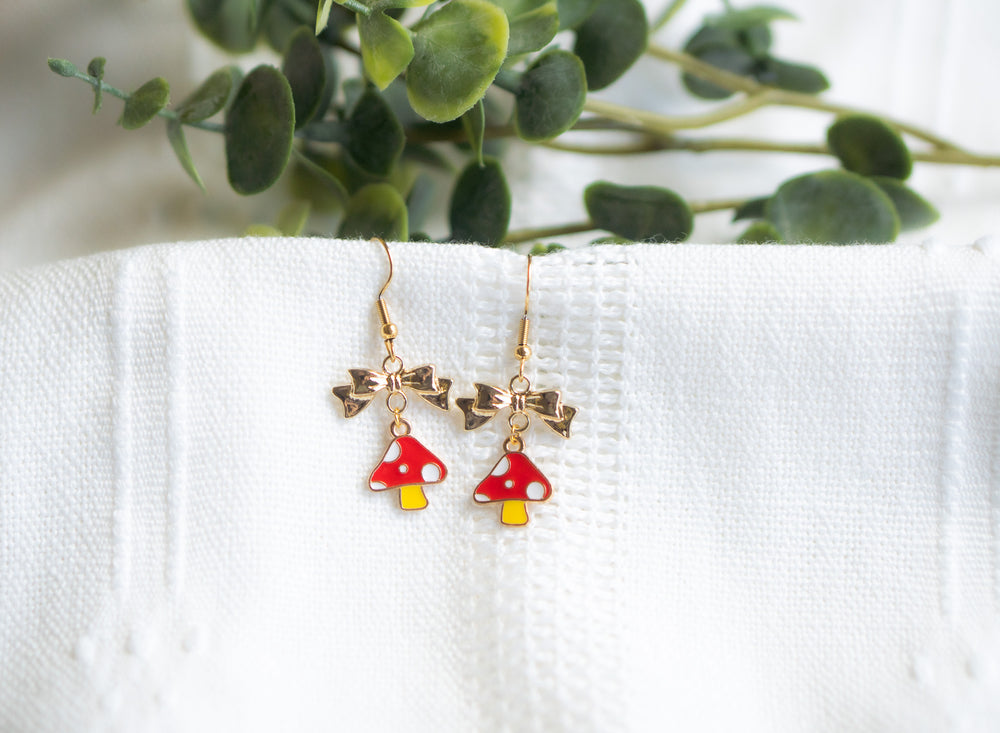 Red Mushroom Earrings