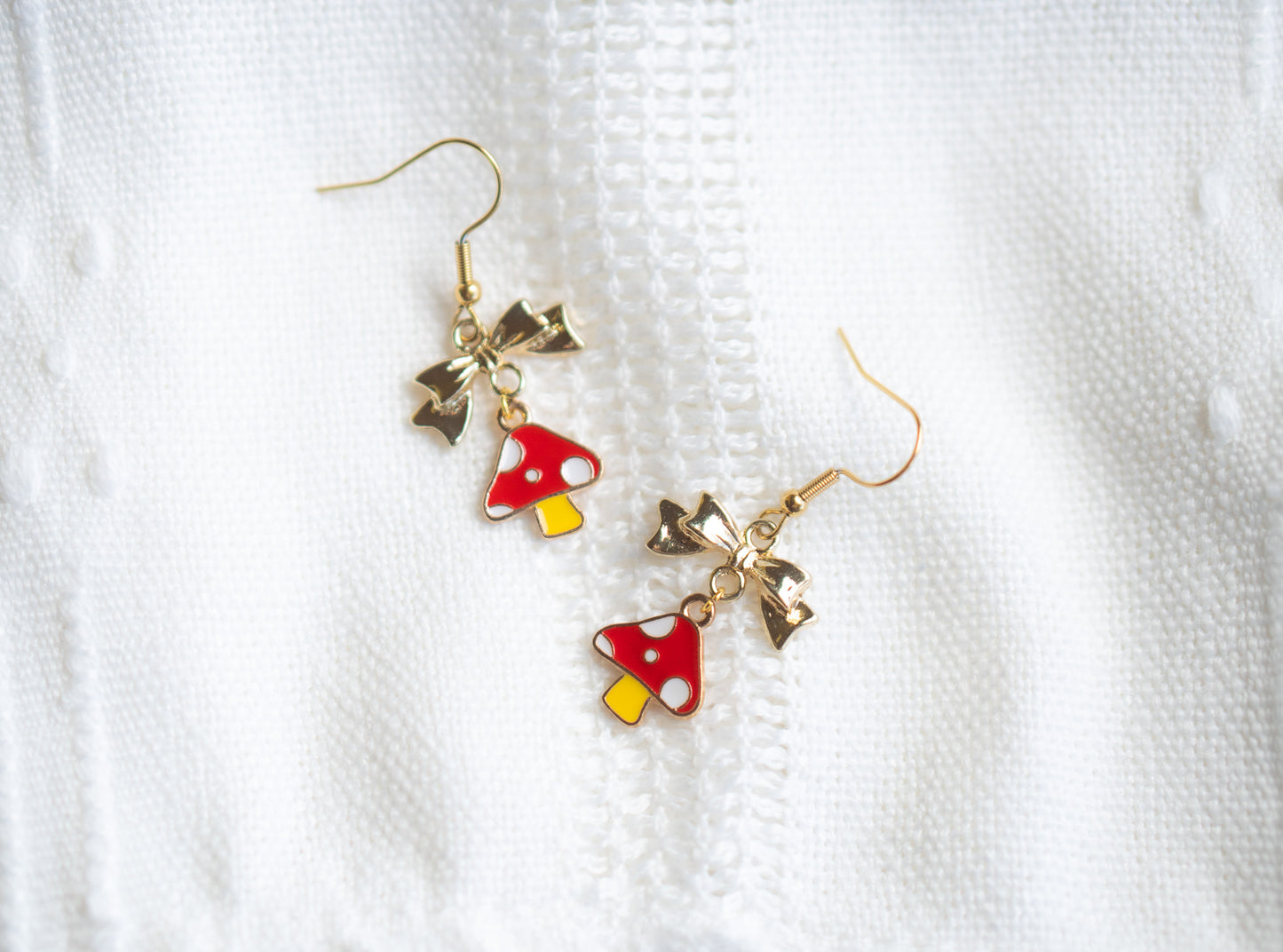 Red Mushroom Earrings