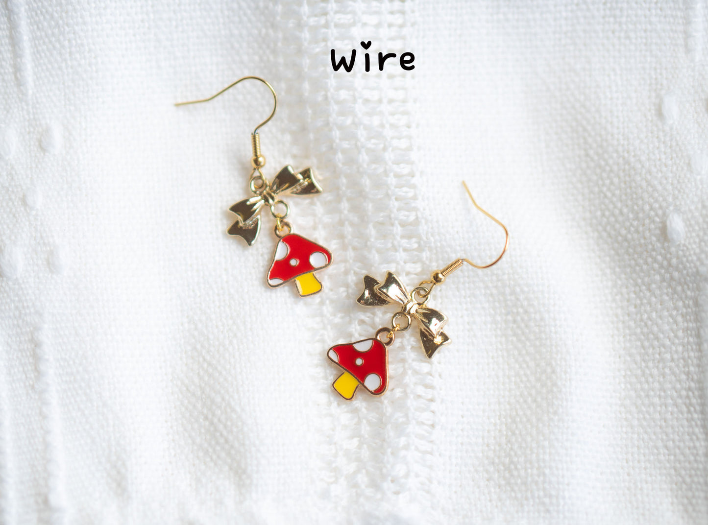 Red Mushroom Earrings