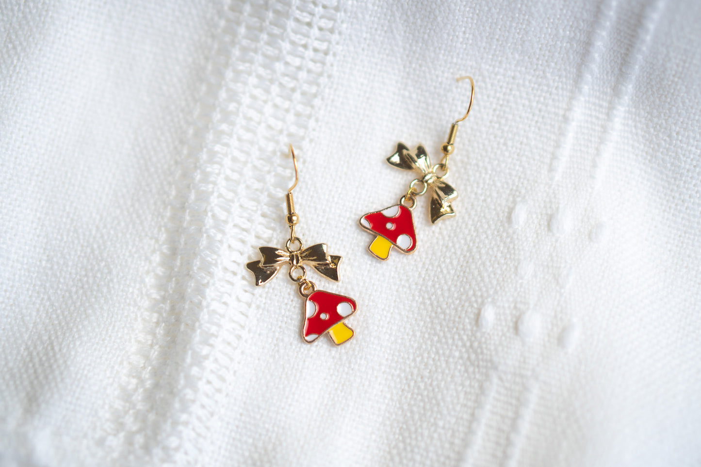 Red Mushroom Earrings