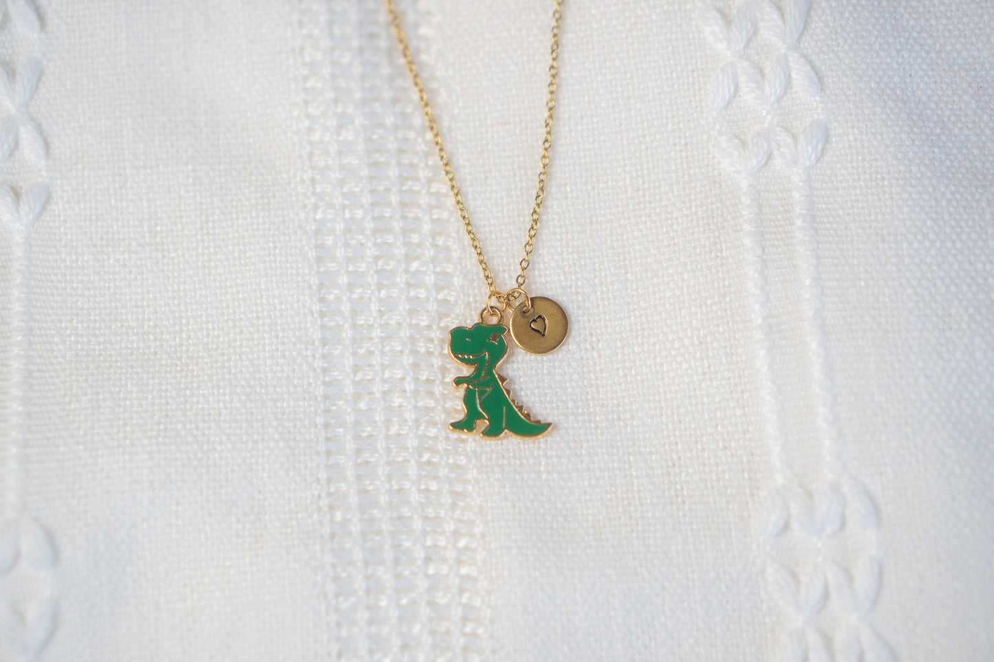 Green Dinosaur Necklace