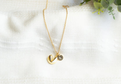 Gold Fortune Cookie Necklace