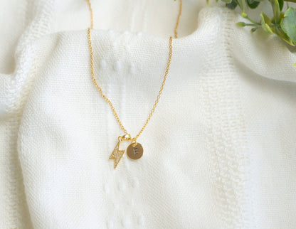 Gold Lightning Bolt Necklace