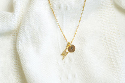 Gold Lightning Bolt Necklace