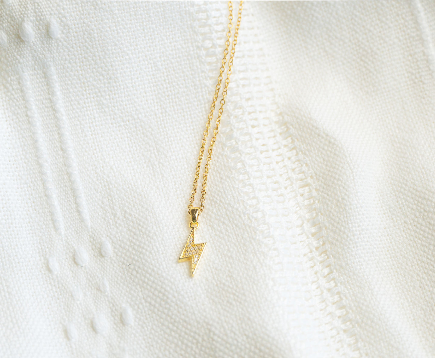 Gold Lightning Bolt Necklace