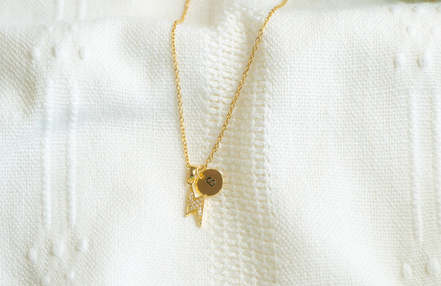 Gold Lightning Bolt Necklace