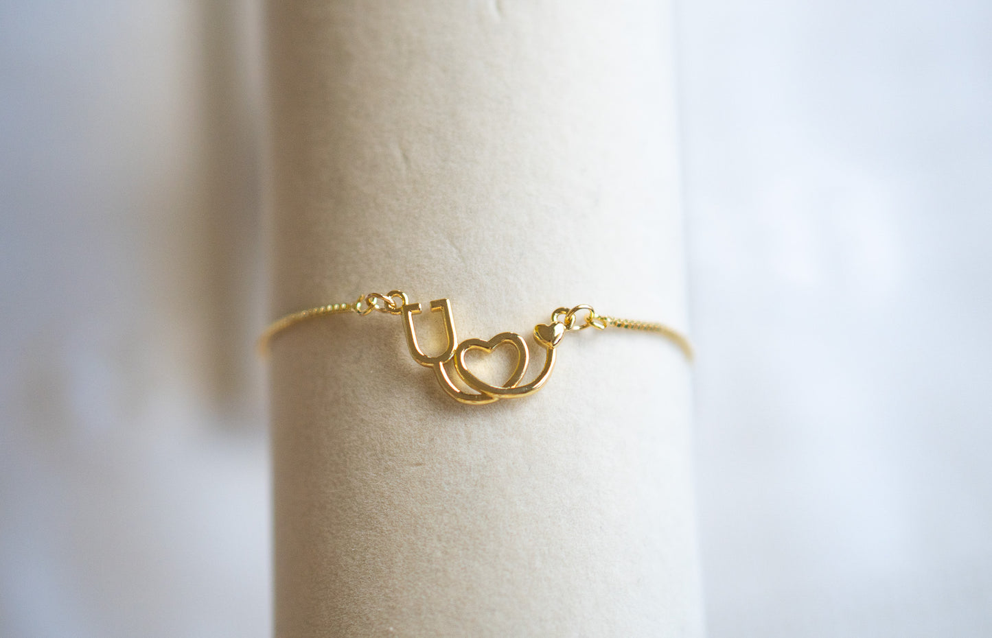 Gold Stethoscopes Heart Charm Bracelet