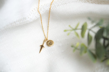 Tiny Gold Dagger Necklace