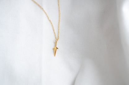 Tiny Gold Dagger Necklace