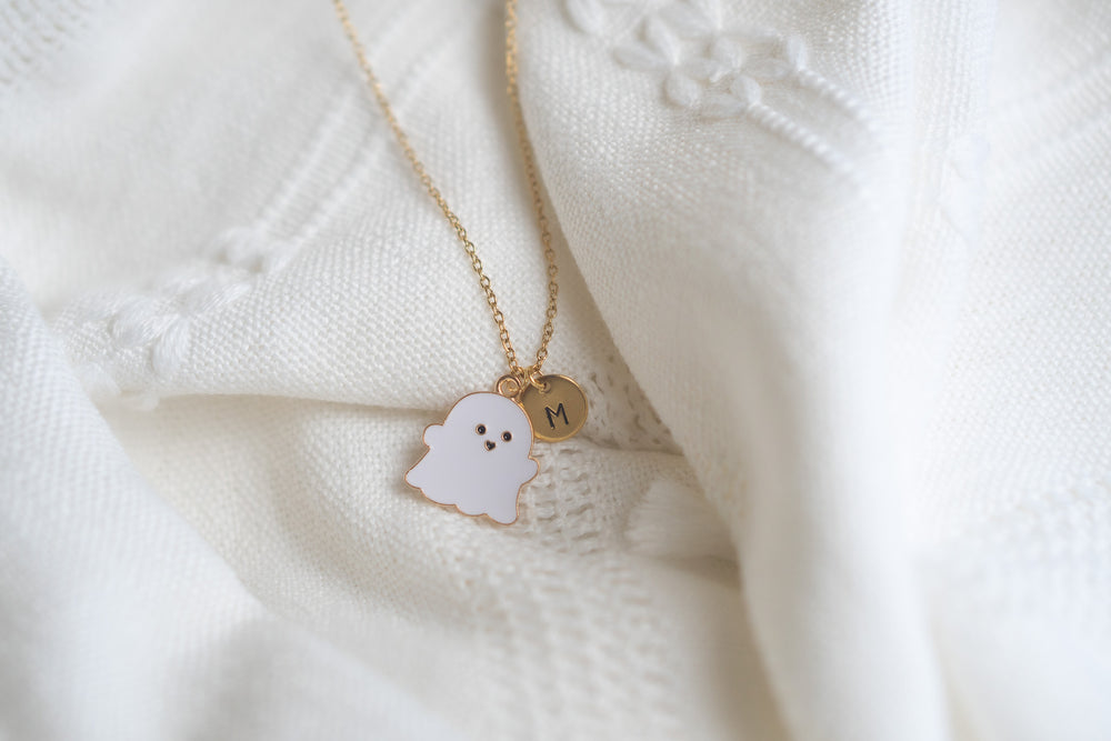 Cute White Ghost Necklace