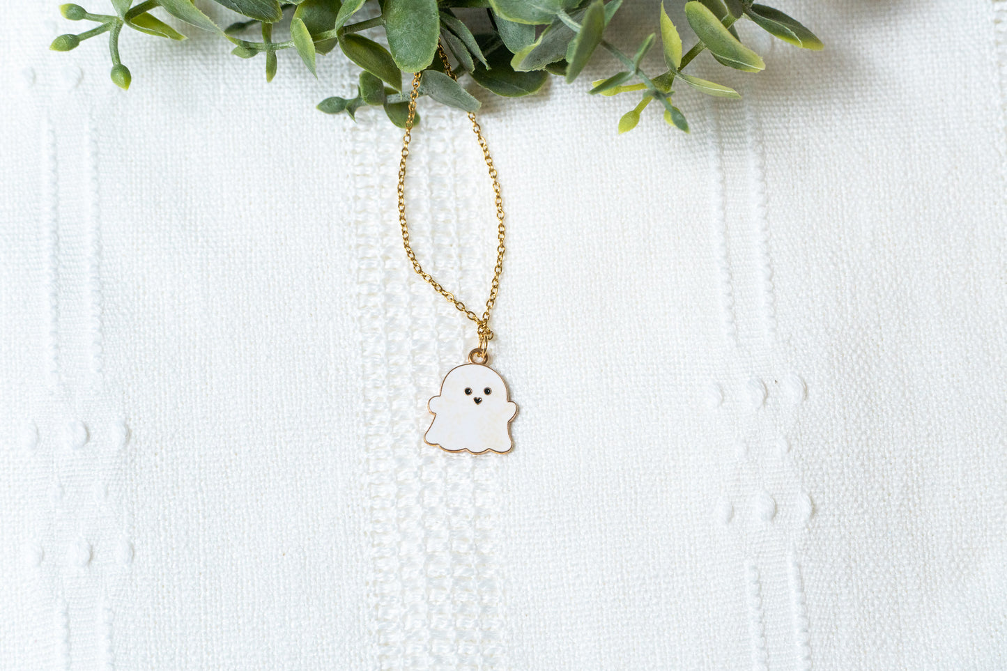 Cute White Ghost Necklace