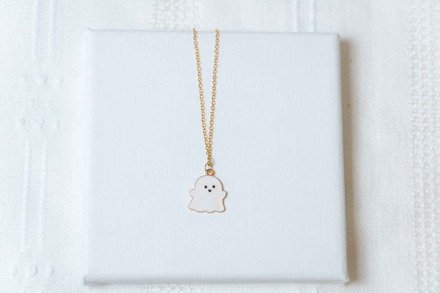 Cute White Ghost Necklace