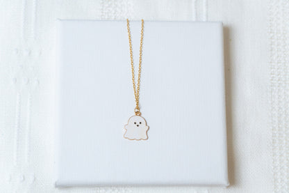 Cute White Ghost Necklace