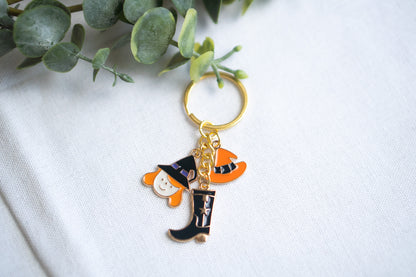 Halloween Witch Black Boots Keychain