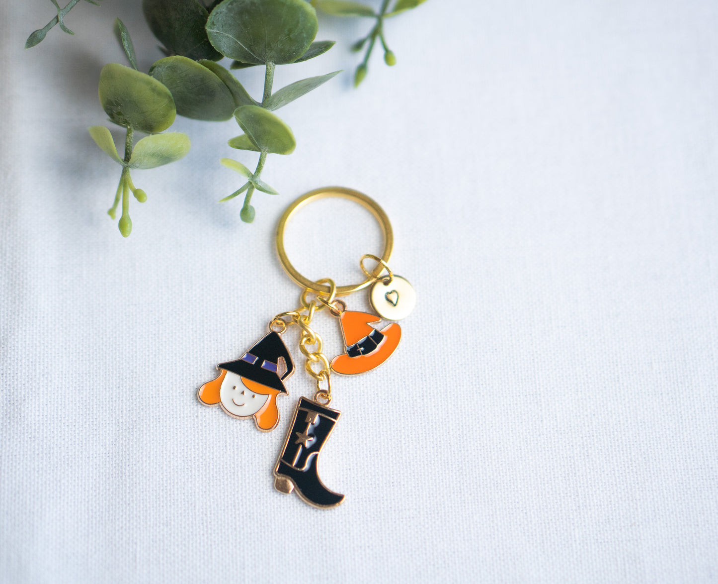 Halloween Witch Black Boots Keychain