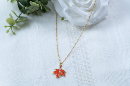 Fall Maple Leaf Necklace