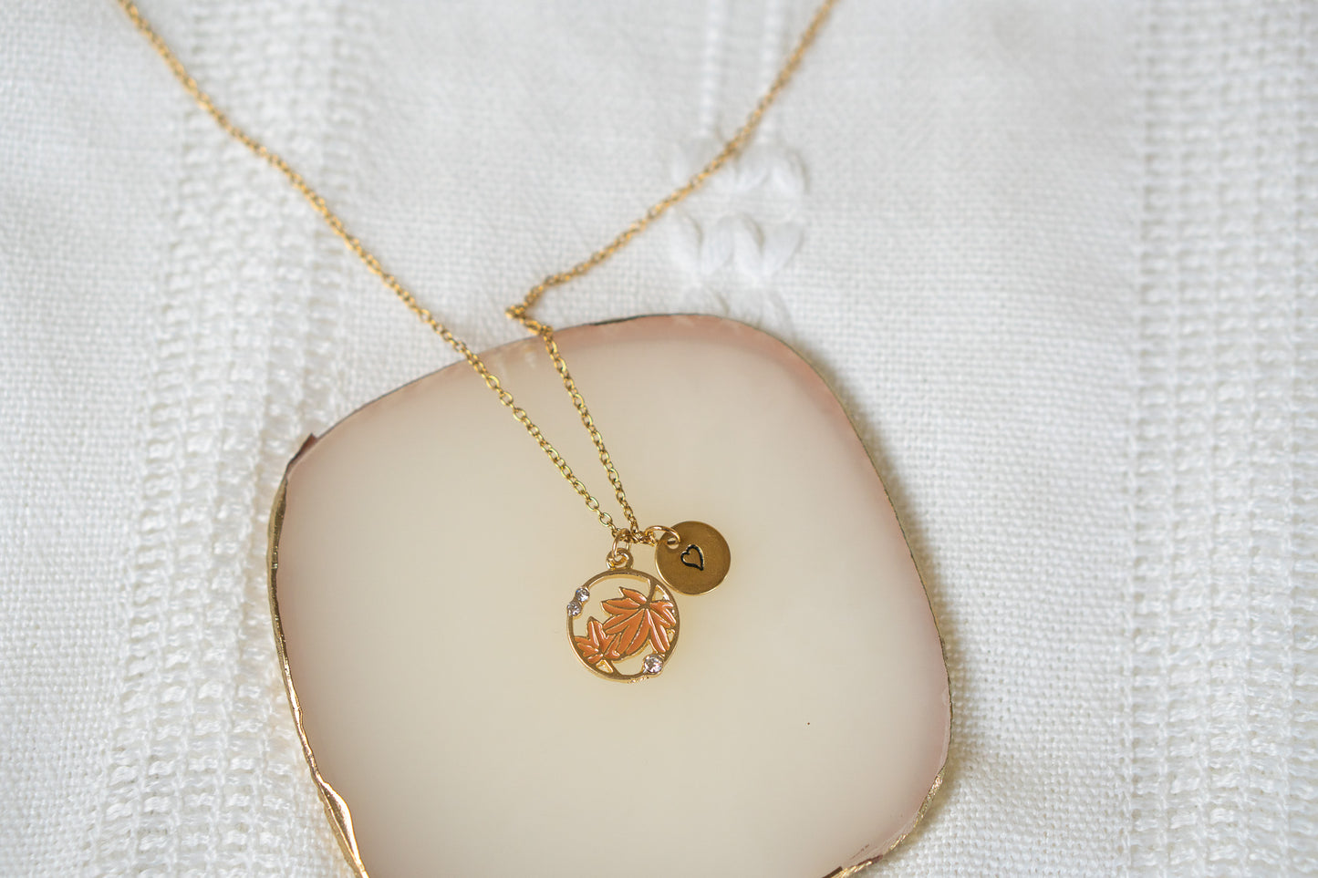 Maple Rhinestone Necklace