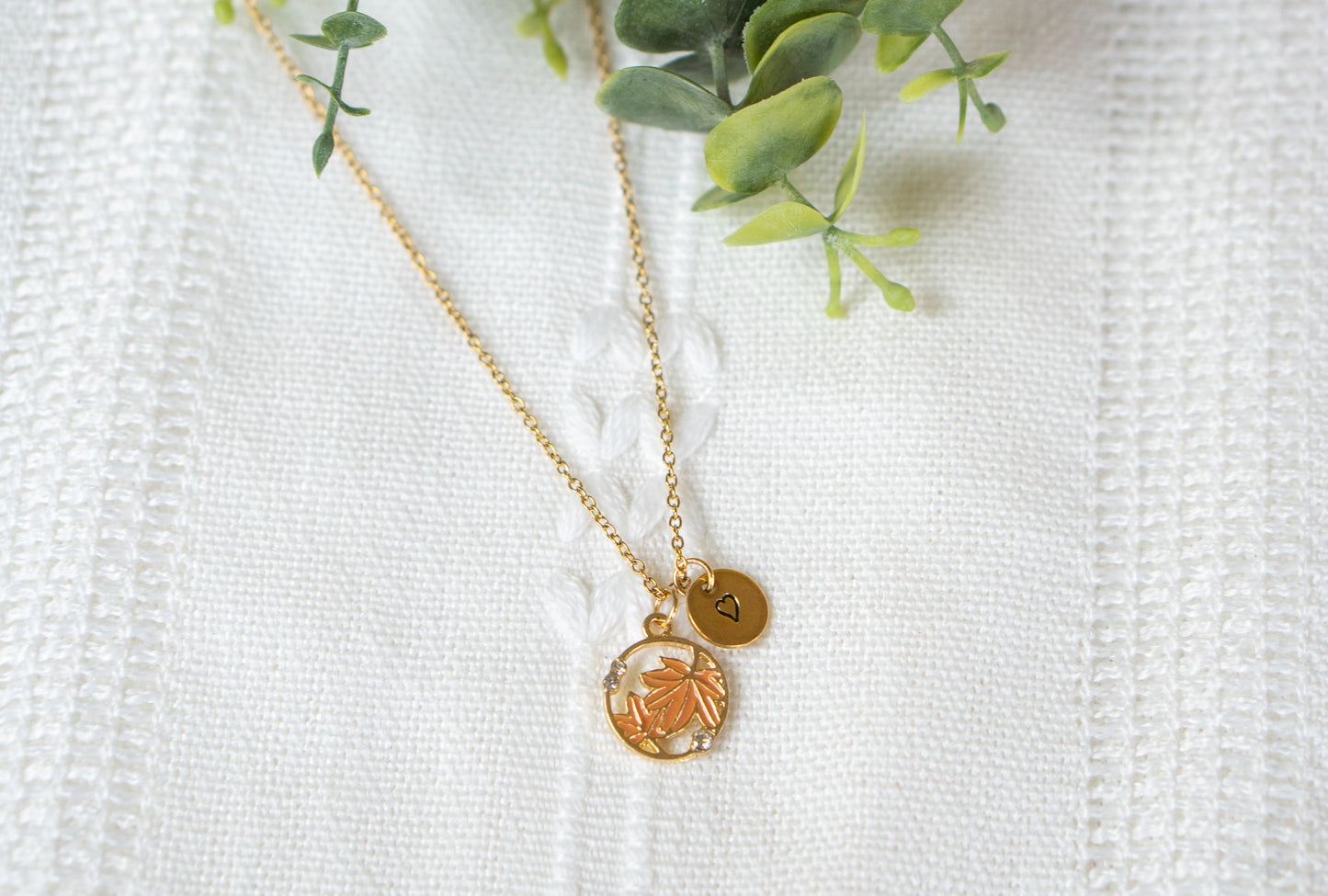 Maple Rhinestone Necklace