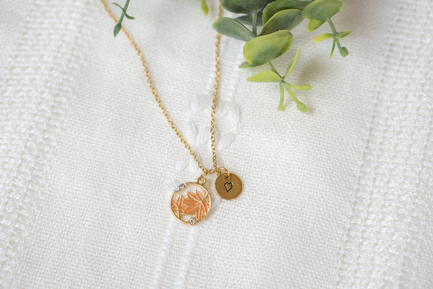 Maple Rhinestone Necklace