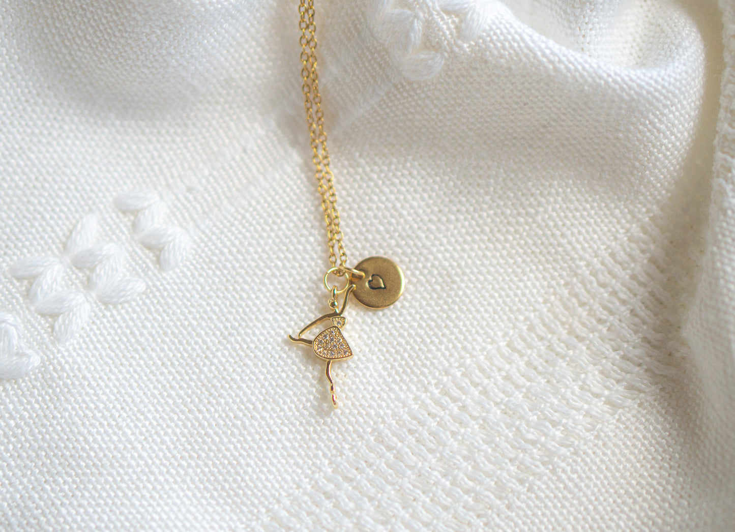 Ballet Dancer Gold Necklace