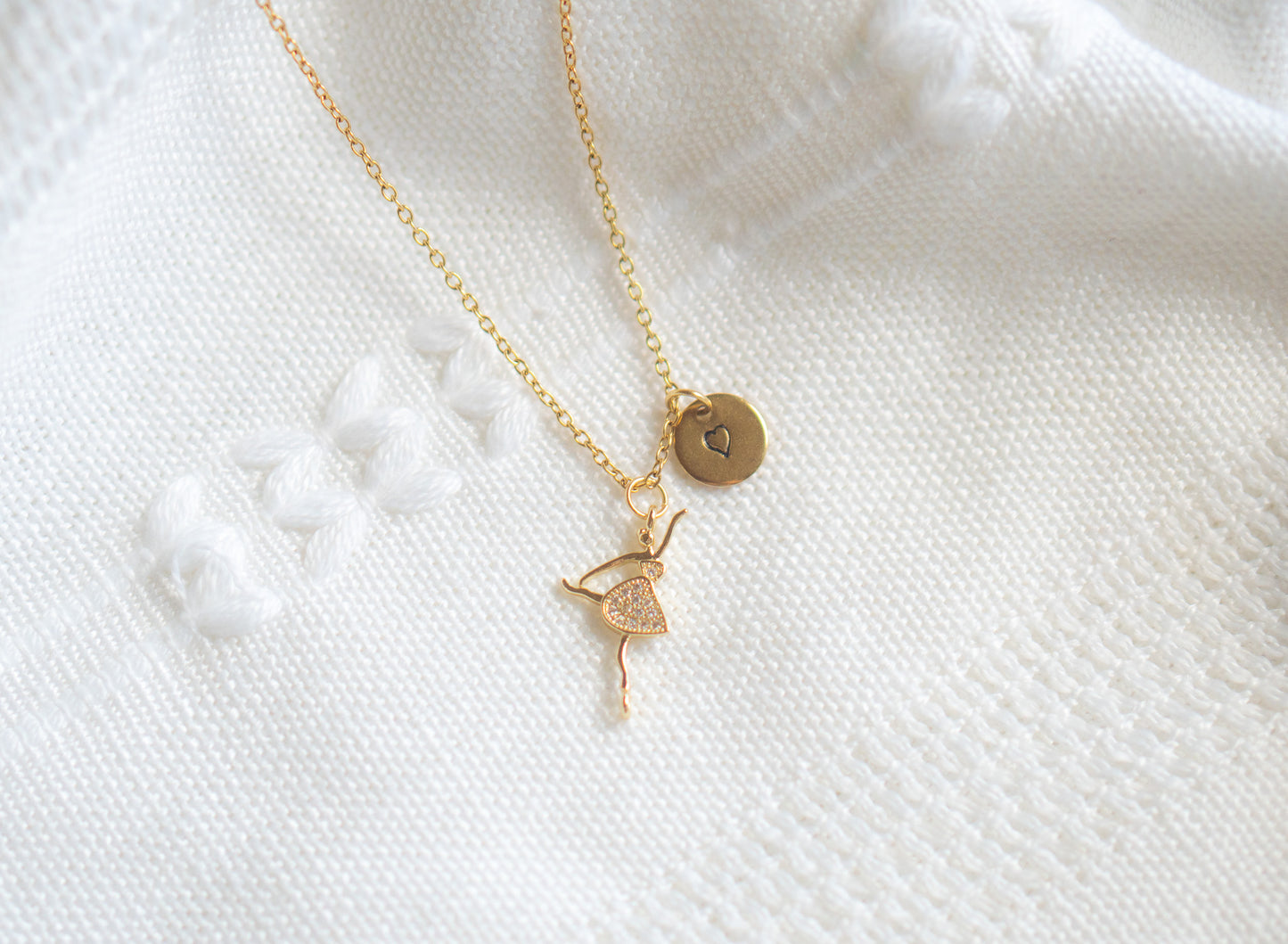 Ballet Dancer Gold Necklace