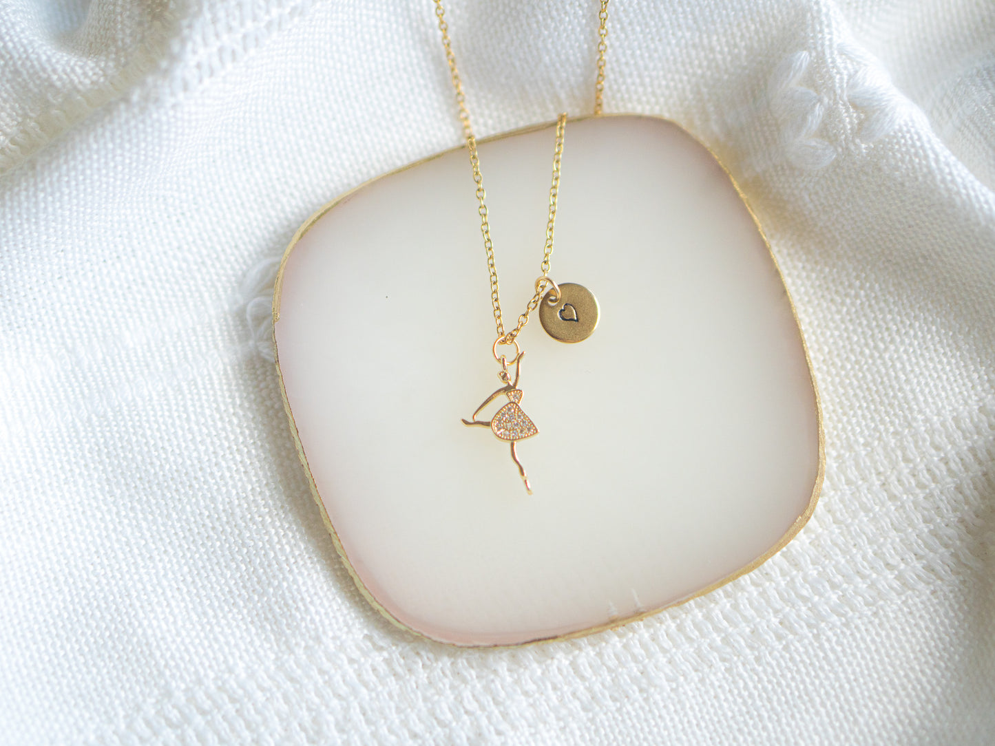 Ballet Dancer Gold Necklace