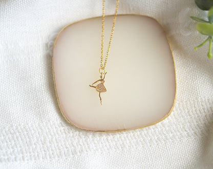 Ballet Dancer Gold Necklace