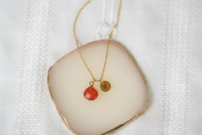 Coral Jade Necklace