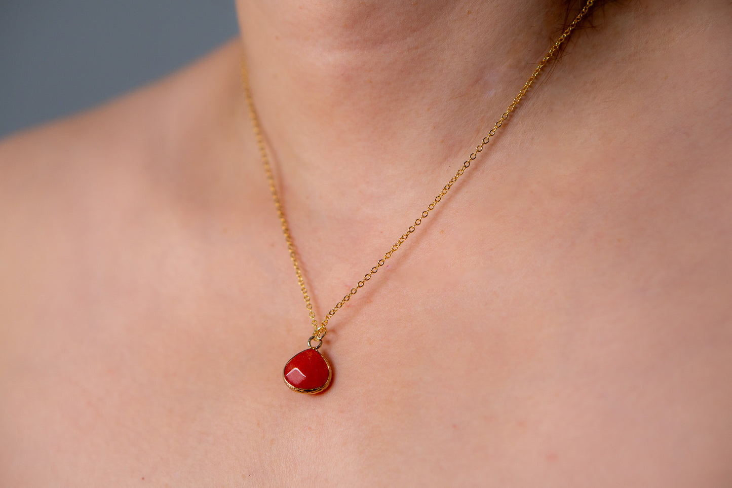 Coral Jade Necklace