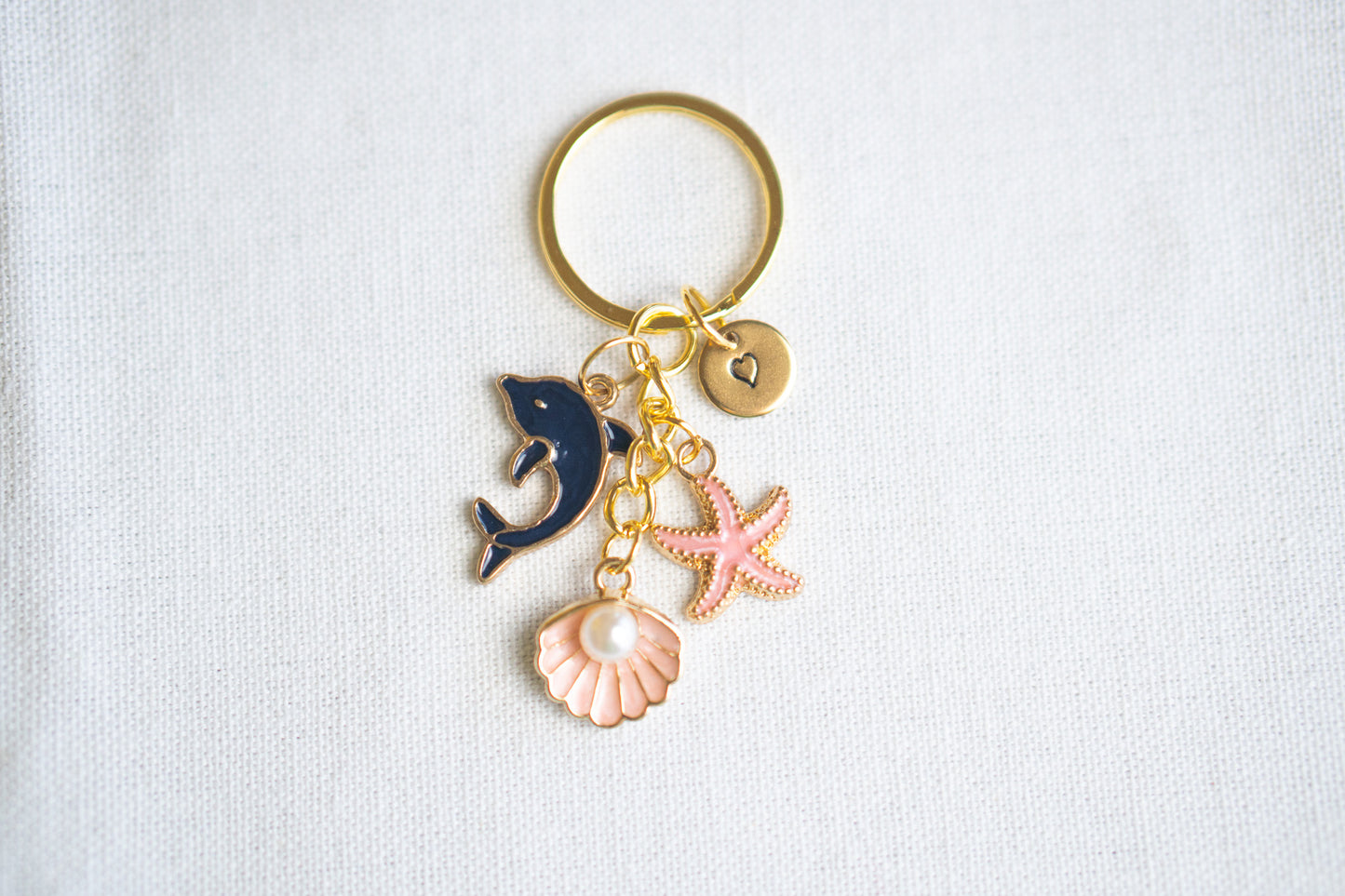 Ocean Themed Dolphin Keychain