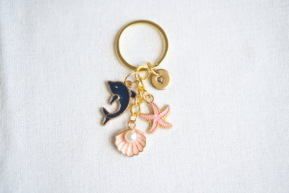 Ocean Themed Dolphin Keychain