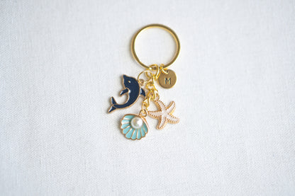 Ocean Themed Dolphin Keychain