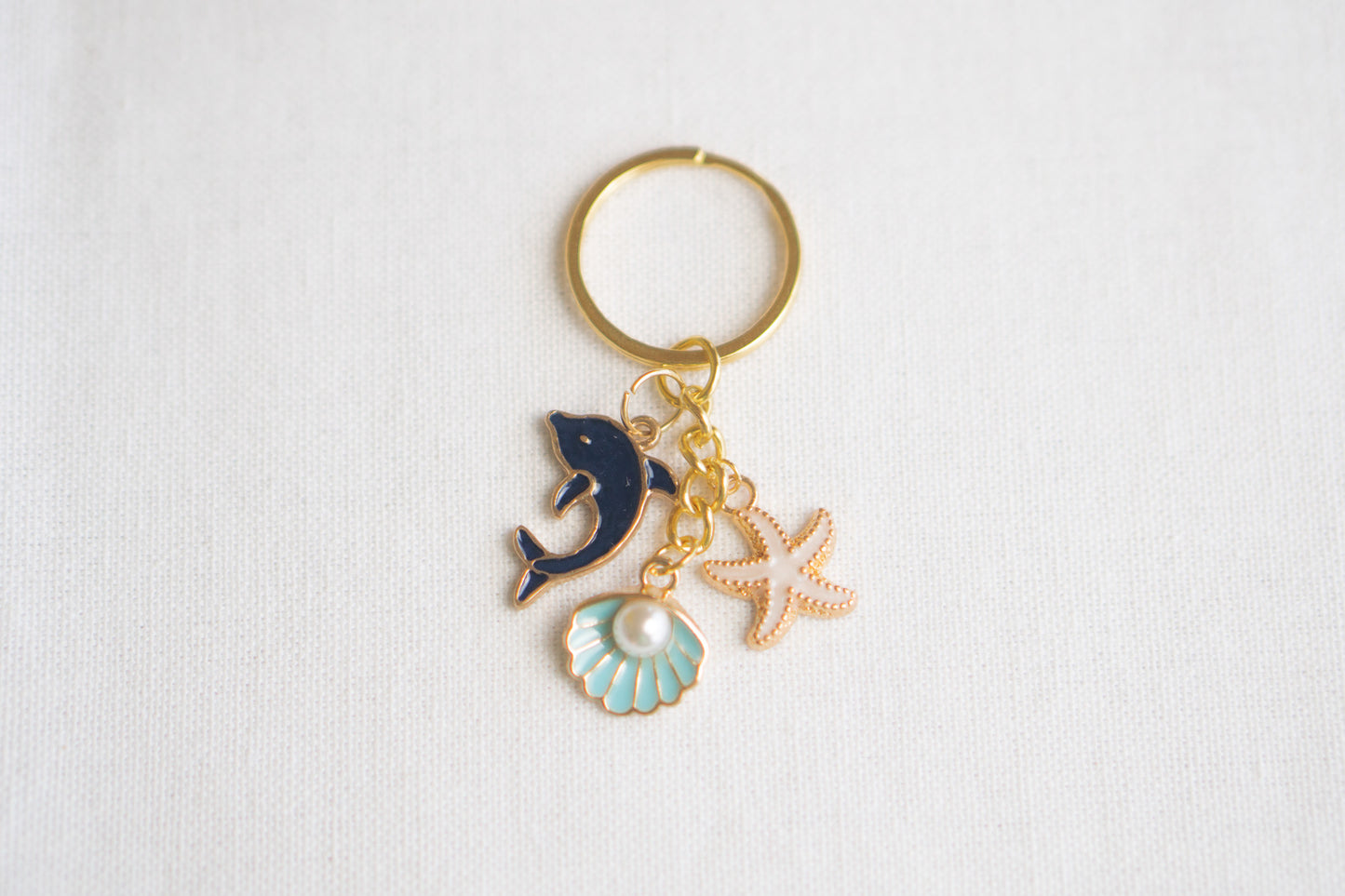 Ocean Themed Dolphin Keychain