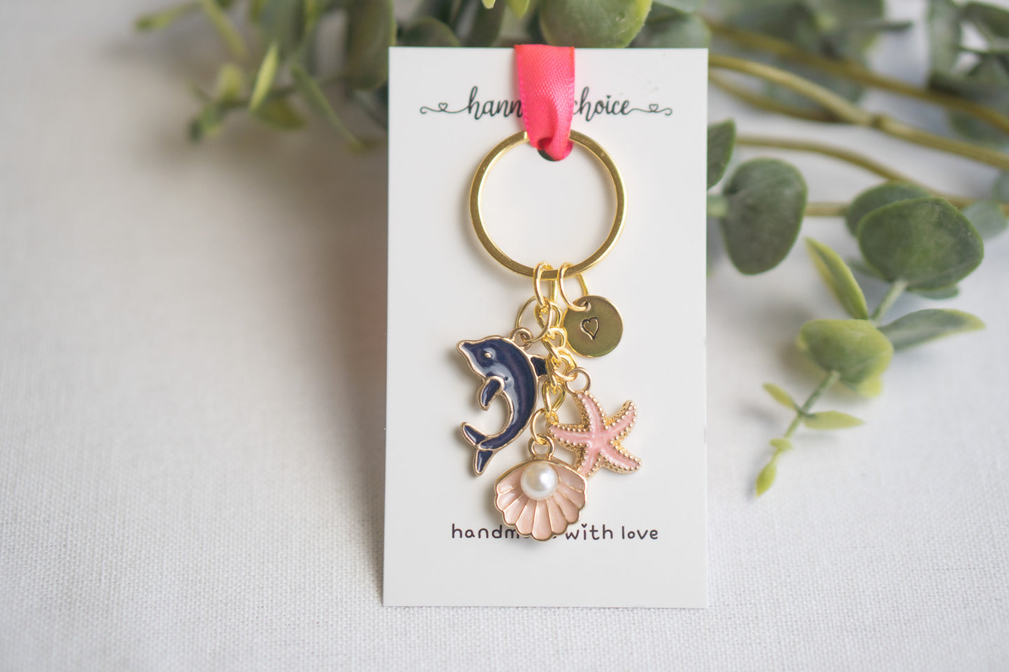 Ocean Themed Dolphin Keychain