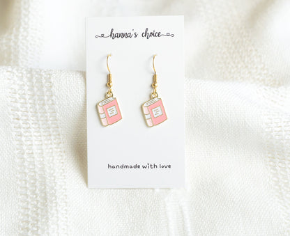 Cute Book Charm Earrings