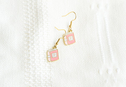 Cute Book Charm Earrings