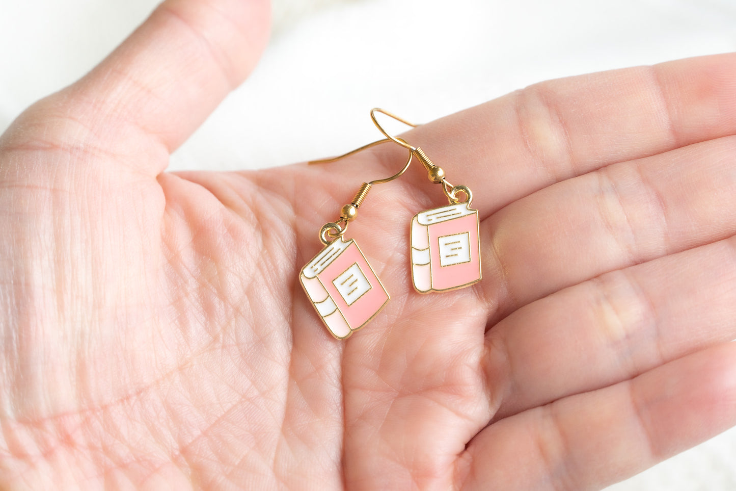 Cute Book Charm Earrings