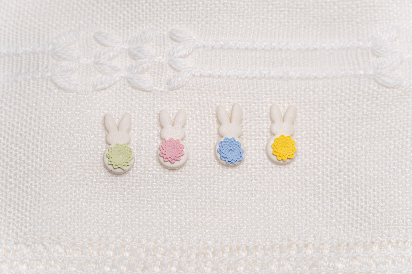 Easter Bunny Flower Stud